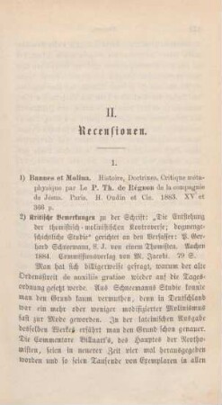 141-153 [Rezension] Règnon, Th. de, Bannes et Molina
