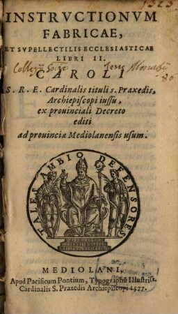 Instructiones fabricae ... : Libri II
