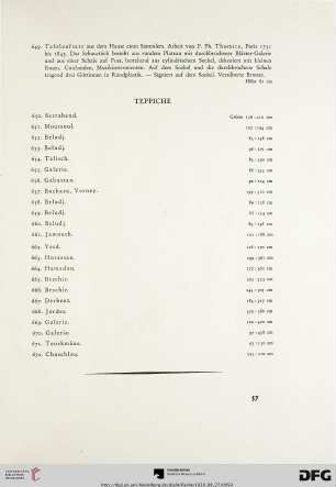 Teppiche (Nr. 650-672)