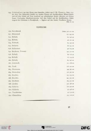 Teppiche (Nr. 650-672)