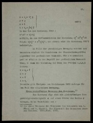 Ebene kreisförmige Bewegung