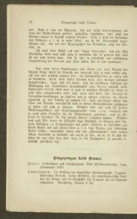 Eingegangen beim Ordner
