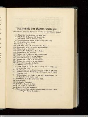Verzeichnis der Karten