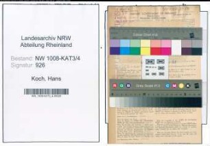 Entnazifizierung Hans Koch , geb. 27.09.1903 ()