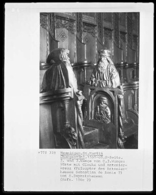 Büste mit Glocke und Antonierkreuz, Präzeptor des Antonierhauses Sebastian de Bonis?