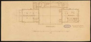 Gebäude der Berliner Weißbierbrauereien für die Berliner Gewerbe-Ausstellung 1896: Grundriss KG 1:100
