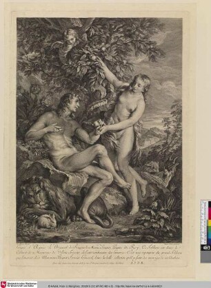 [Adam et Eve tentés par le Serpent; Adam und Eva mit der Schlange]