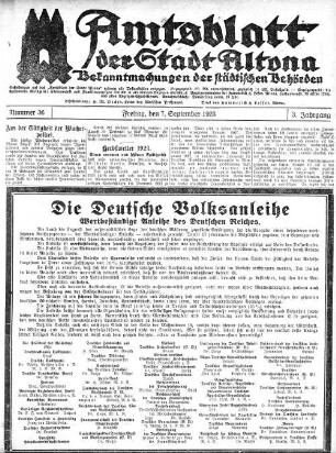 Nummer 36 : Freitag, den 7. September 1923
