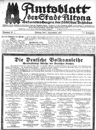 Nummer 36 : Freitag, den 7. September 1923