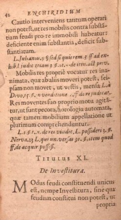 Titulus XI. De Investitura.