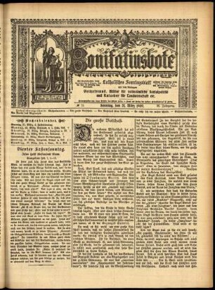 Erste Ausgabe vom Sonntag, den 21. März 1909.