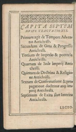 Capita Septem Huius Tractationis.