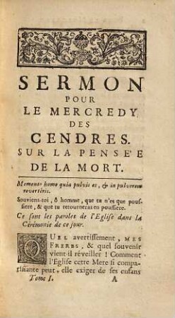 Les Sermons De Feu Le R. P. Terrasson, Prêtre De L'Oratoire, 1. Pour Le Carême