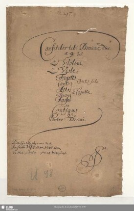 Confitebor - Mus.2140-E-500 : S, Coro, orch, bc
