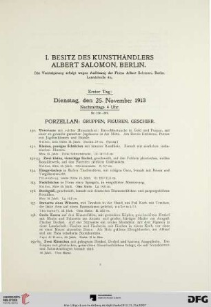 Porzellan: Gruppen, Figuren, Geschirr (Nr. 150-348)