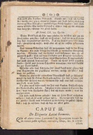 Caput III. De Elegantia Latini Sermonis