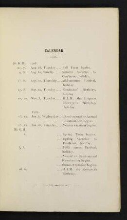 Calendar
