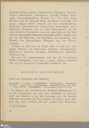 Beliebte Wanderwege