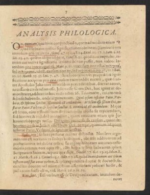 Analysis Philologica.
