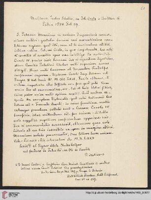 Padua, 29.02.1580