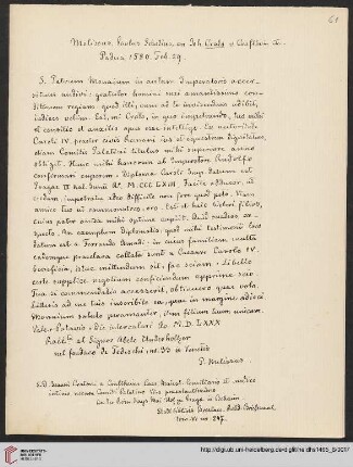 Padua, 29.02.1580