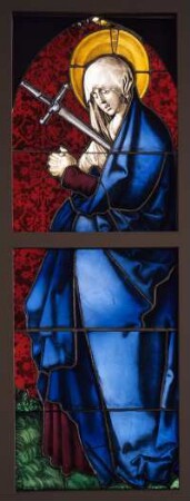 Glasgemälde: Muttergottes als Schmerzensmutter
