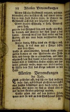 Alleyley Verrenckungen der Roße. - Rappen-Grind- oder Feig-Wartzen.