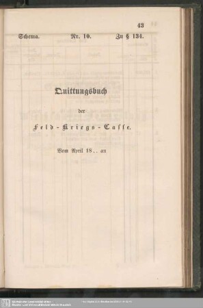 Schema Nr. 10. Zu § 134.