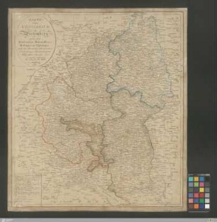 Karte vom Königreich Wirtemberg nebst den Fürstenthüm. Hohenzollern-Hechingen und Sigmaringen : nach den allerneuesten astronomischen Ortsbestimmungen und zuverlässigsten Hilfsmitteln