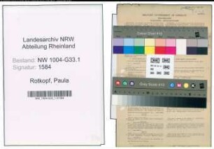 Entnazifizierung Paula Rotkopf , geb. 17.10.1915 (Lehrerin)