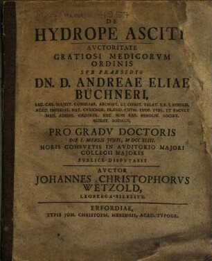 De Hydrope Ascite