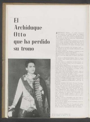 El Archiduque Otto que ha perdido su trono