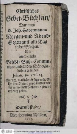 Gebetbüchlein (Part 2)
