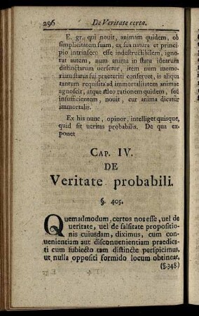 Cap. IV. De Veritate probabili.