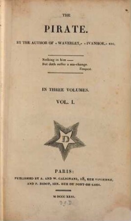 The Pirate : in three volumes, 1