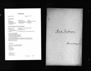 Untersuchungsakten -Sonderheft Klara Landsberger