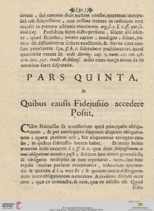 Pars quinta