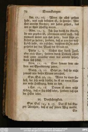 25. Vorsichtigkeit.