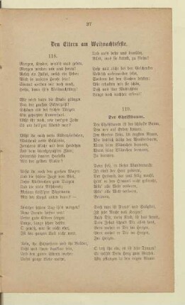 Den Eltern am Weihnachtsfeste