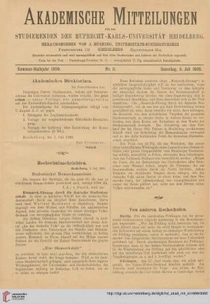 Nr. 11 (8. Juli 1899)