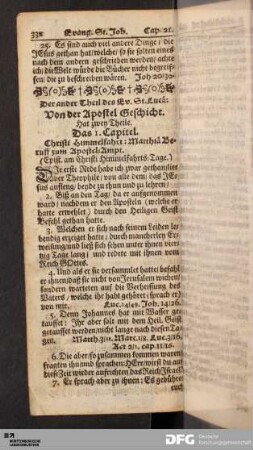 Von der Apostel Geschicht.