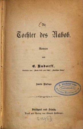 Die Tochter des Nabob : Roman von E. Rodorff
