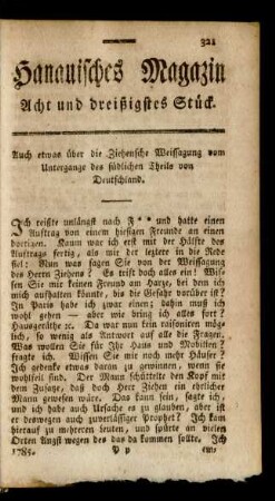 Acht und dreißigstes Stück