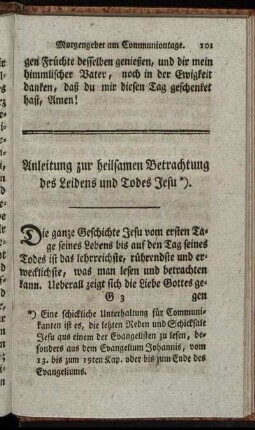 Anleitung zur heilsamen Betrachtung des Leidens und Todes Jesu