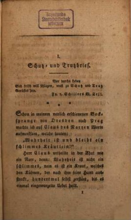 Meister Fuchs, oder humoristischer Spatziergang von Prag über Wien und Linz nach Passau