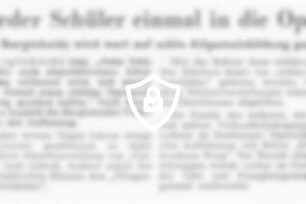 Jeder Schüler einmal in die Oper