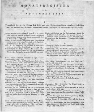 Monatsregister November