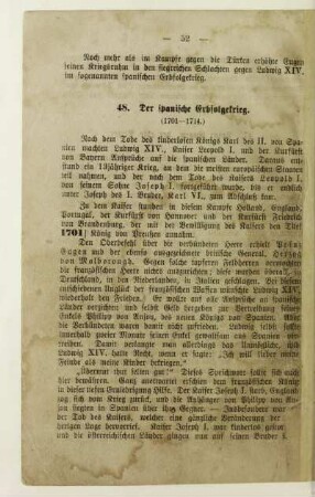 48. Der spanische Erbfolgekrieg