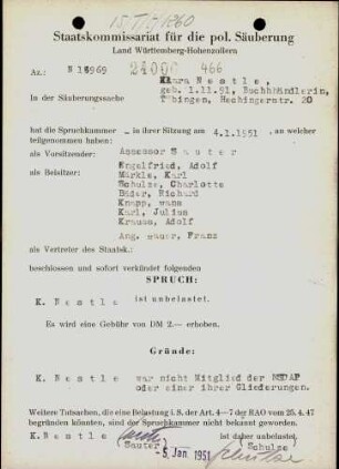 Nestle, Klara