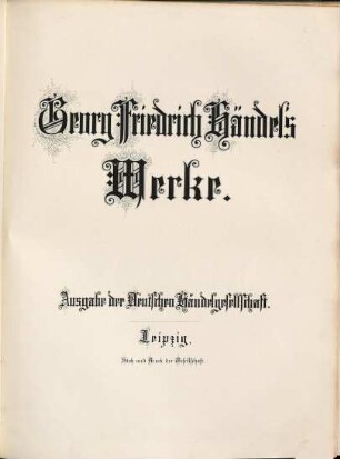 Georg Friedrich Händel's Werke. 94, Deidamia : opera